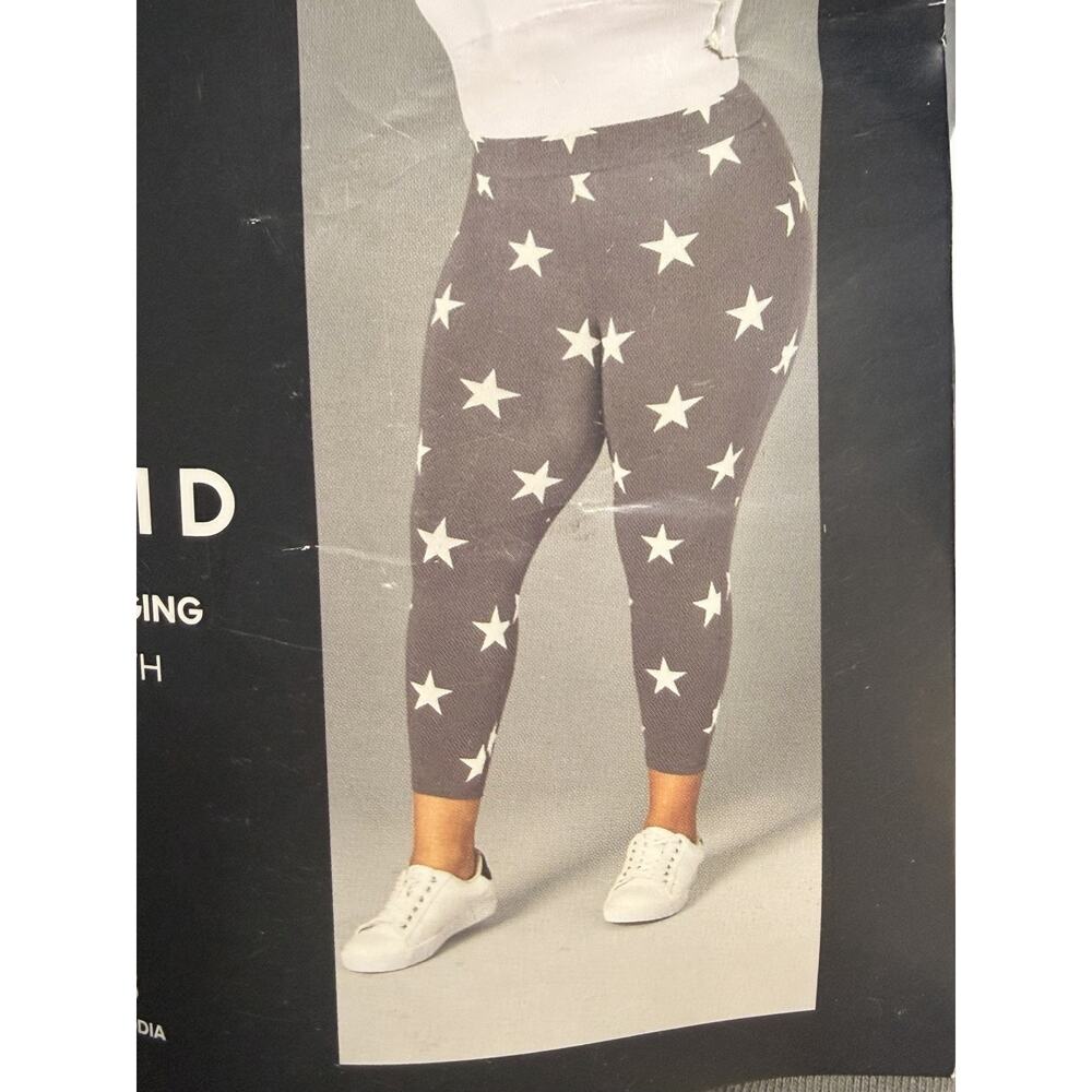 Torrid 3 Gray with Stars Premium Cropped Legging - Picture 4 of 4